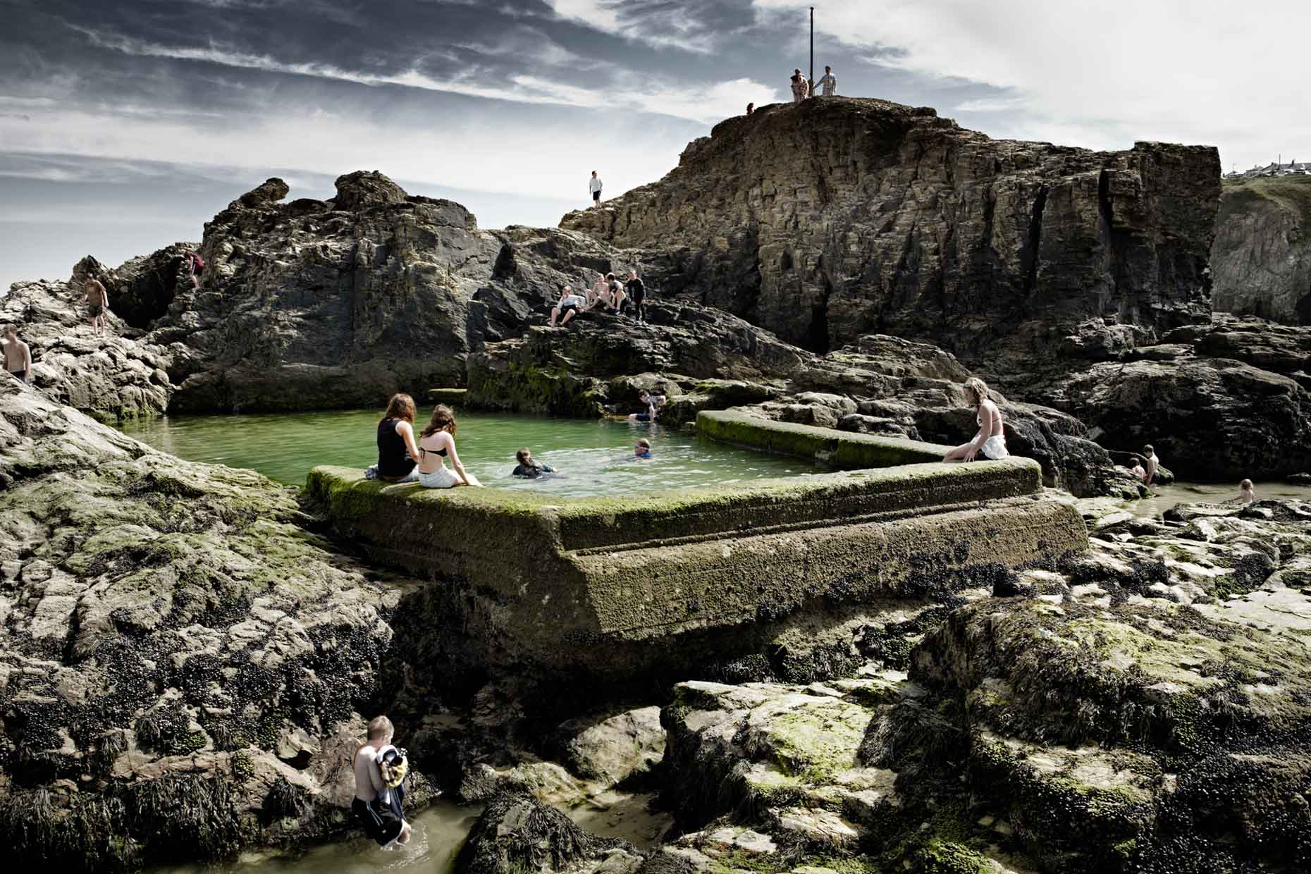 england | perranporth chapel rock pool tidal pools